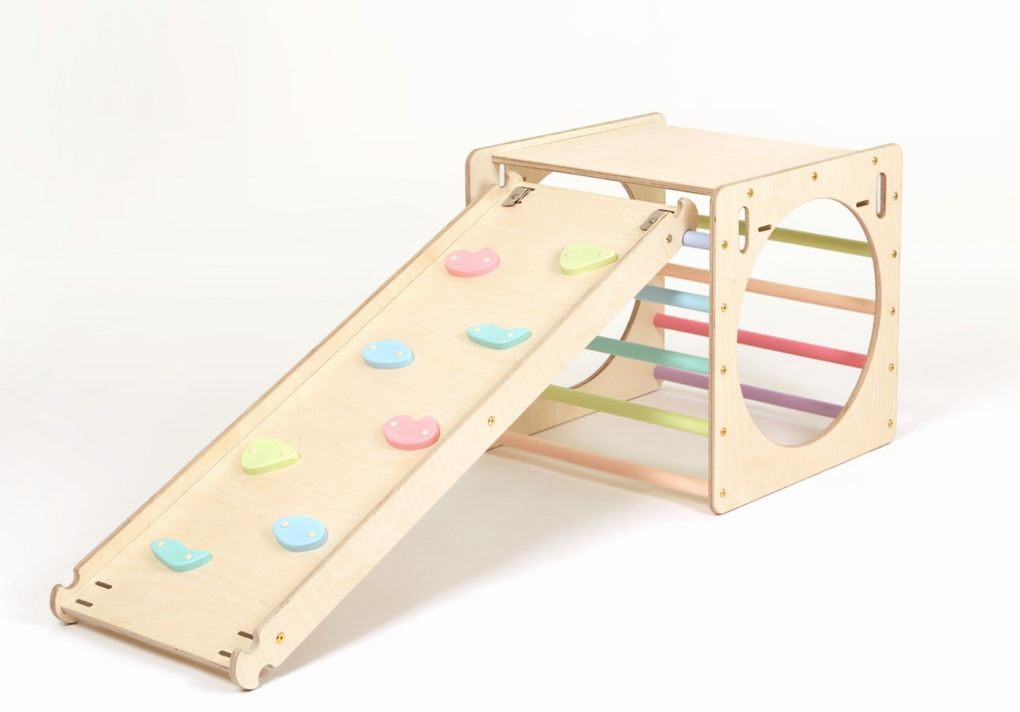 Montessori Cube med klatrevæg og rutsjebane