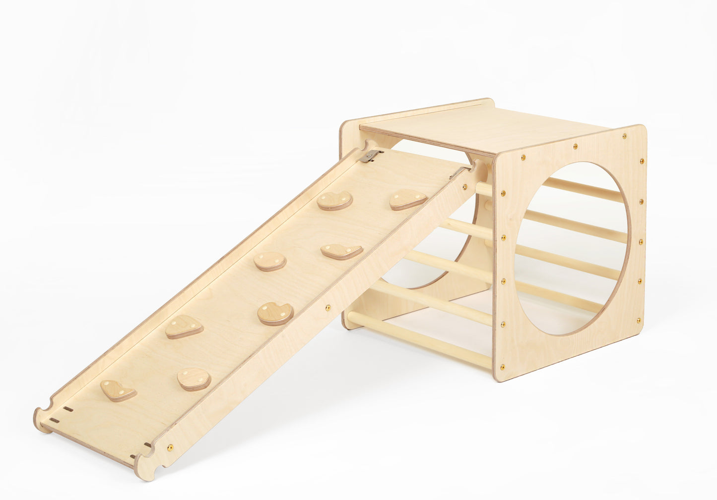 Montessori Cube med klatrevæg og rutsjebane